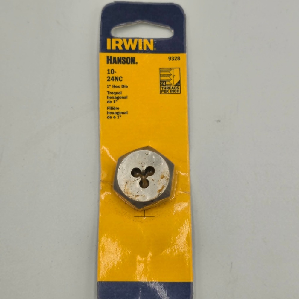 Irwin 9328 Hanson #10-24 NC Industrial High Carbon Steel SAE Hexagon Die